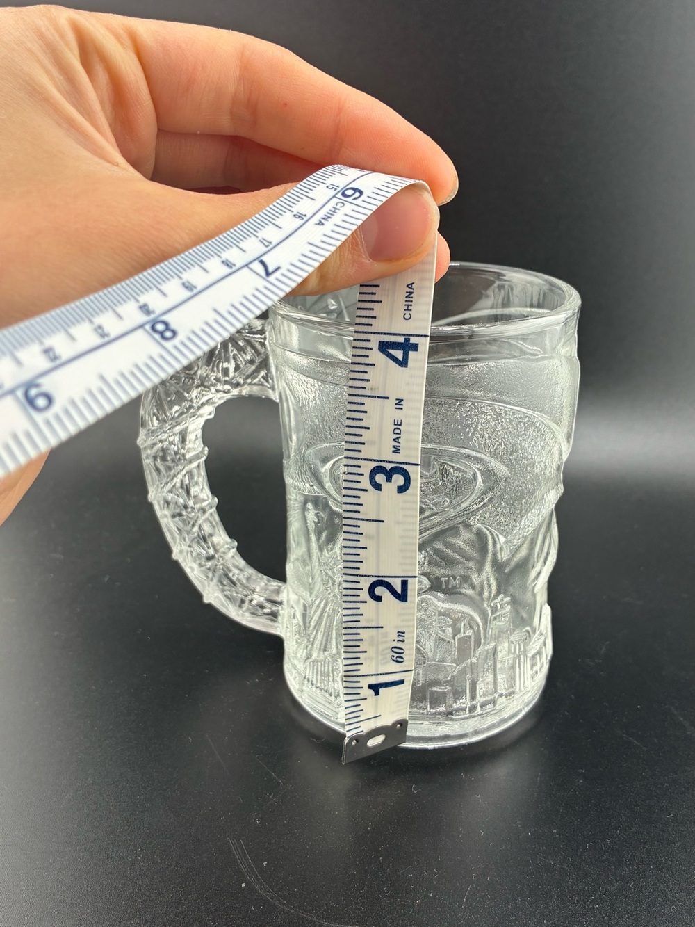 McDonald's Batman Clear Glass Decorative Mugs - Transparent Set of 3 - Picture 4 of 11